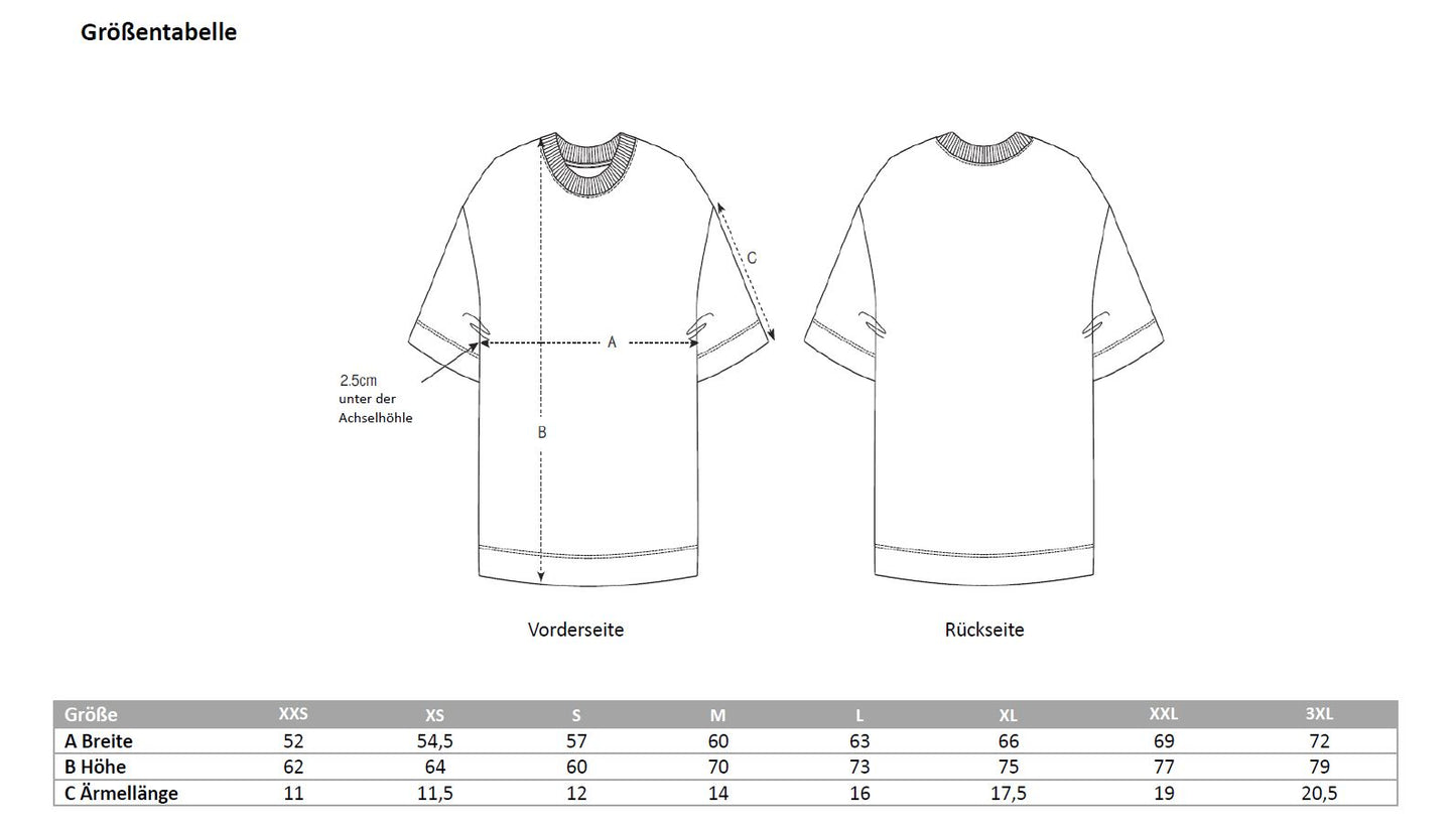 Oversized T-shirt Bio Baumwolle - Herzchakra