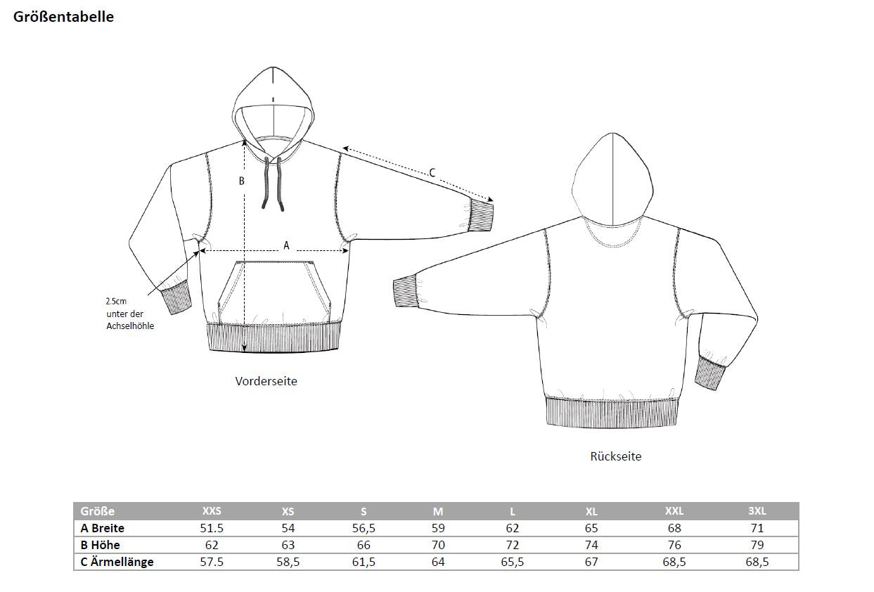 Oversized Hoodie Unisex Bio Baumwolle - Herzchakra