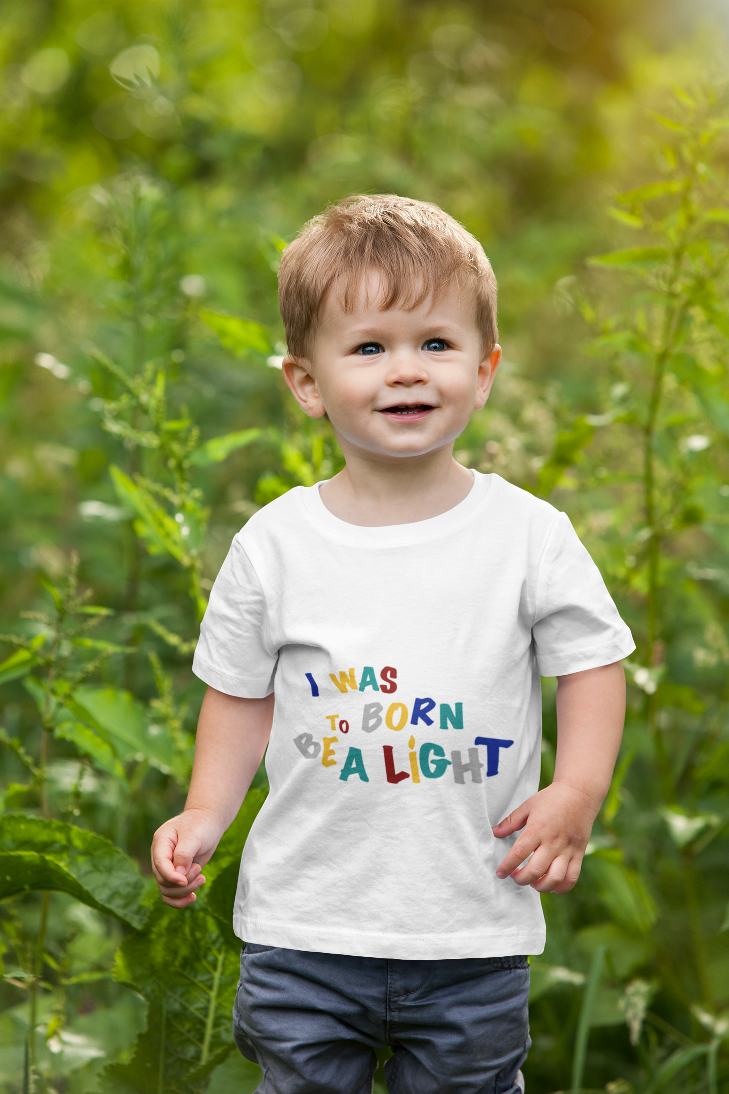 Baby / Kleinkind T-Shirt Bio Baumwolle „Born to be a light“
