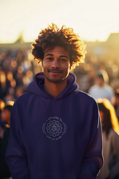 Oversized Hoodie Unisex Bio Baumwolle - Herzchakra