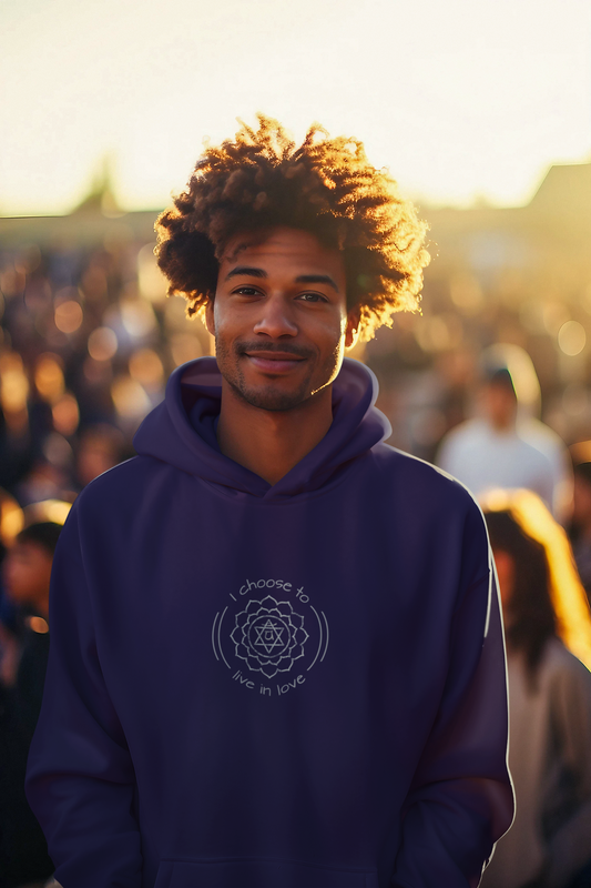 Oversized Hoodie Unisex Bio Baumwolle - Herzchakra